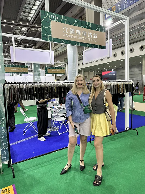 Fabric and yarn displays at Intertextile Shenzhen Apparel Fabrics